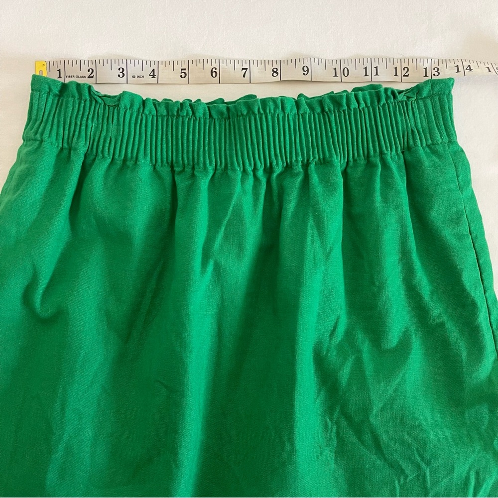 J. Crew Vibrant Green Scalloped Mini Skirt Size 0 - Picture 4 of 10